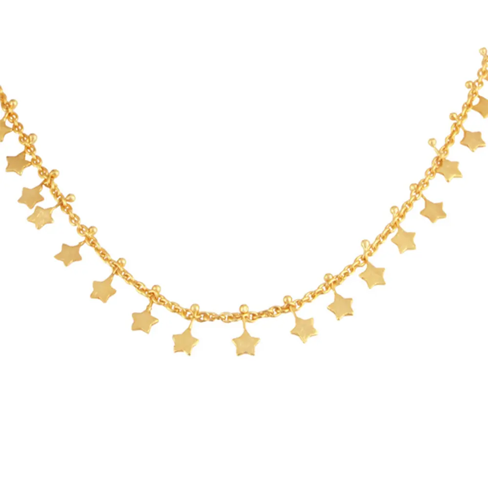 Sterling Silver Star Gold Finish Necklace : JCPEDW-2724