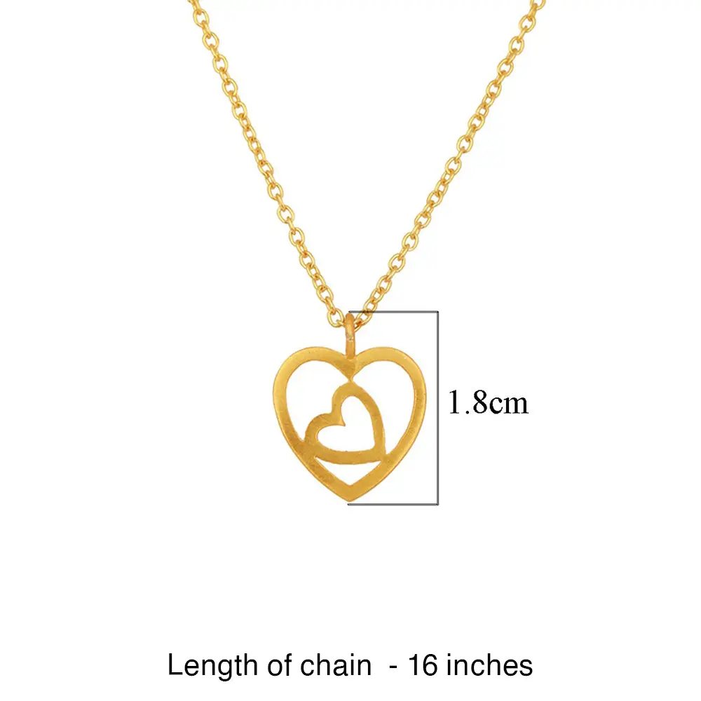 Heart Shaped Sterling Silver Pendant & Chain : JCPEDW-368