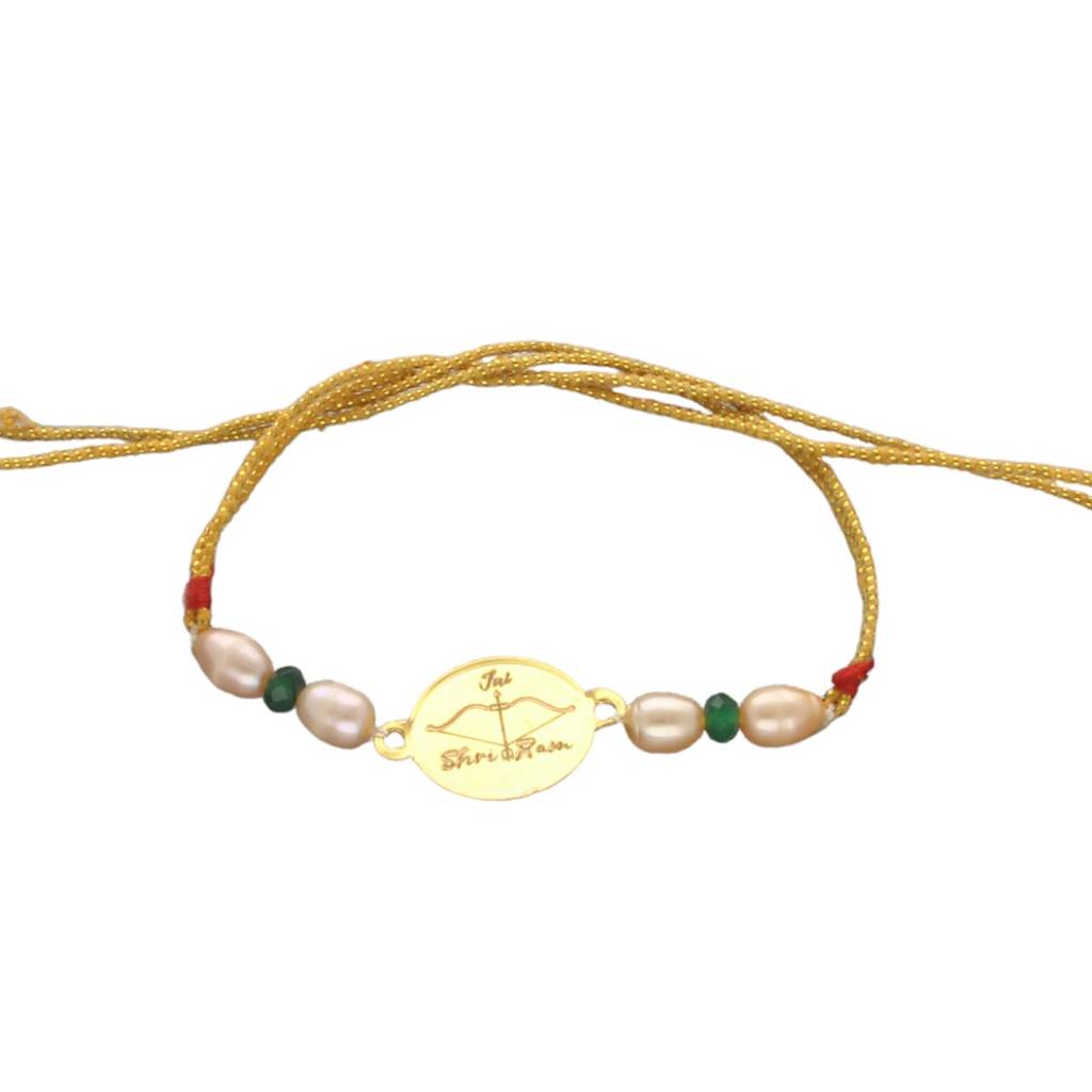 22Kt Ethereal Shri Ram Dhanush Gold Rakhi : JPJUN-23-080