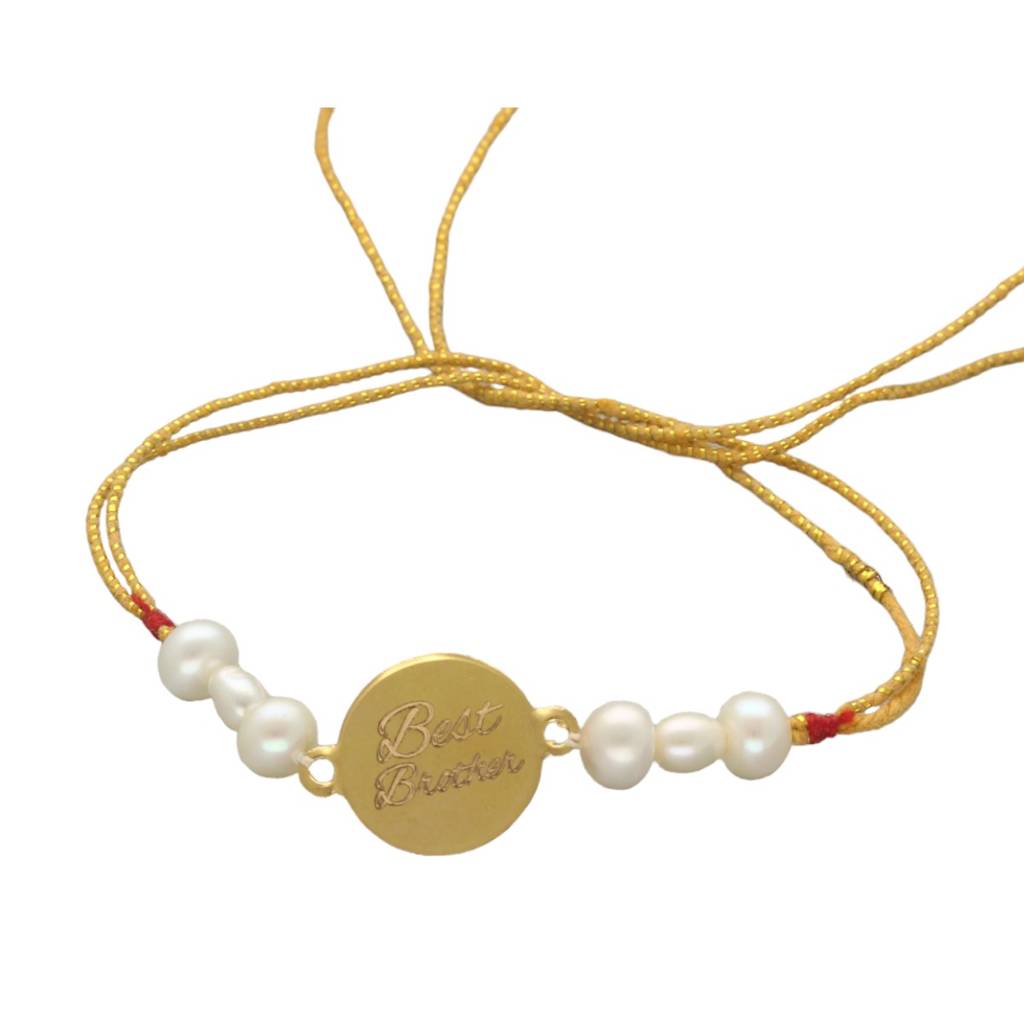 22Kt Best Brother Designer Gold Rakhi : JPJUN-23-091