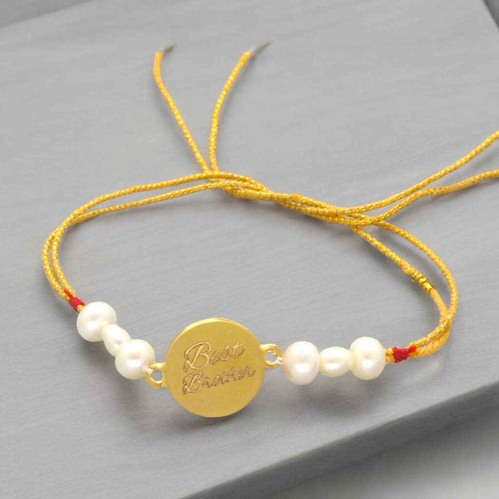 22Kt Best Brother Designer Gold Rakhi : JPJUN-23-091