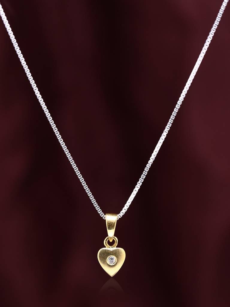 Heart Shape Pendant 18 K Gold.03 Carats Diamond Finely Crafted Valentine Pendant : JPR07