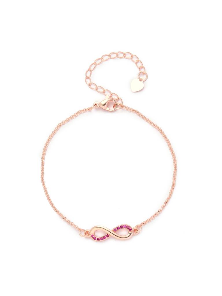 Endless Elegance Red Infinity Jewellery Set For Women & Girls : JS44344-G-RED