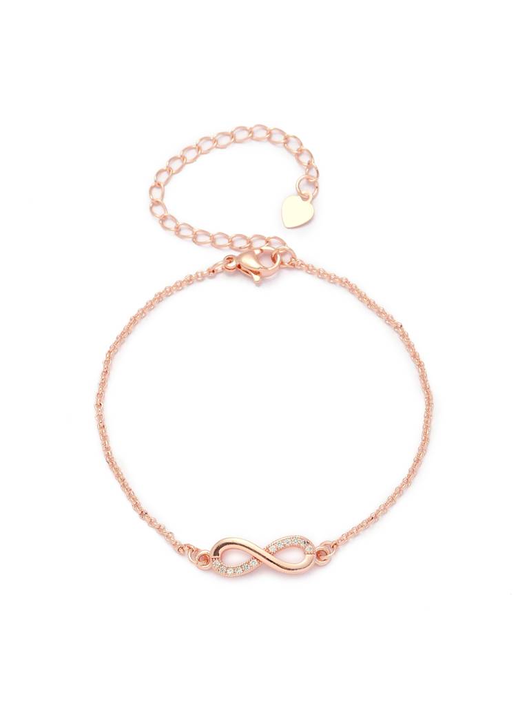 Endless Elegance White Infinity Jewellery Set For Women & Girls : JS44344-G-WHT