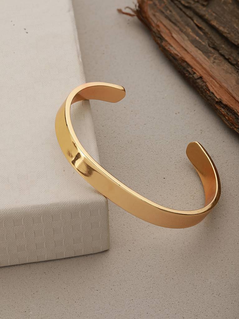 Men Gold-Plated Cuff Bracelet : JSMBR7