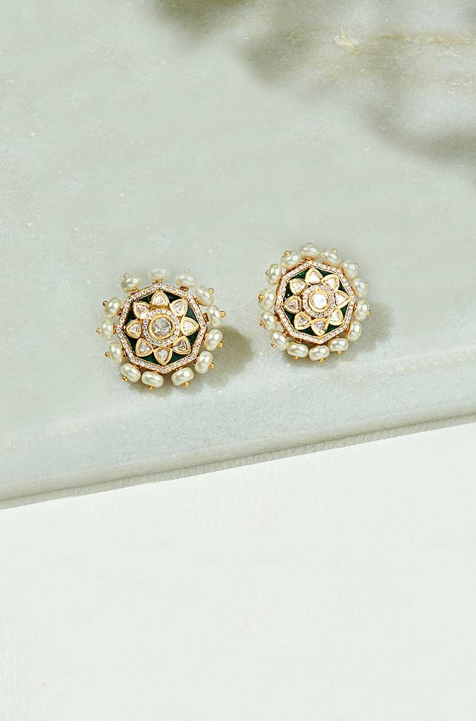 Antique Polki Studs