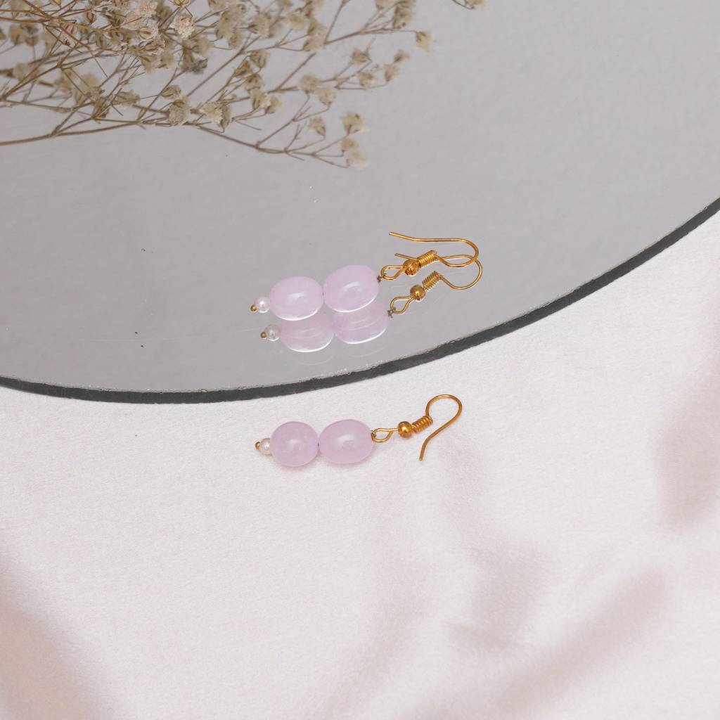 Pink Stone Earrings : RRKDEC22-10