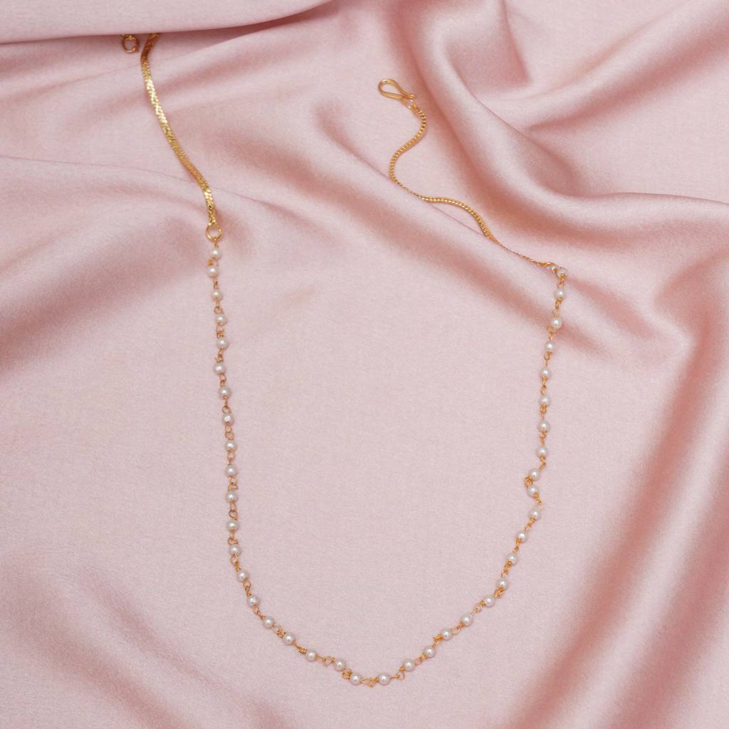Golden Pearl Necklace : RRKDEC22-73