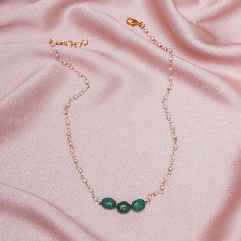 Green Stone Necklace : RRKDEC22-72