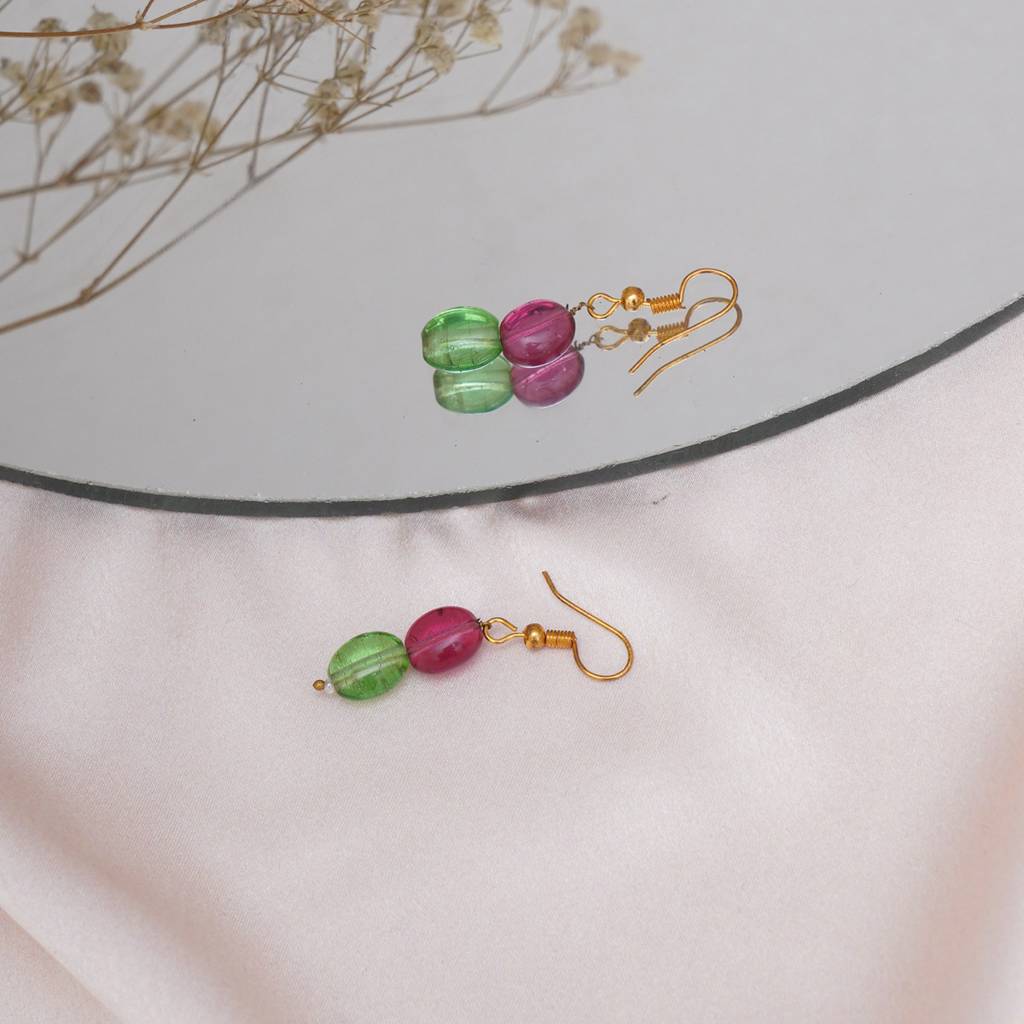 Double Multi Stone Earrings : RRKDEC22-7