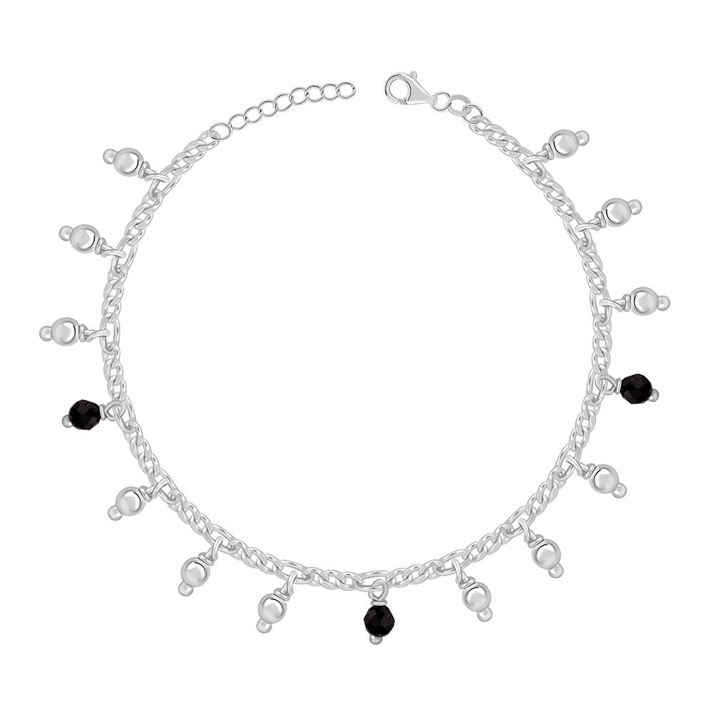 925 Silver Sparkling Dua Kids Anklet (1 - 5 Years), Single : KA01_15