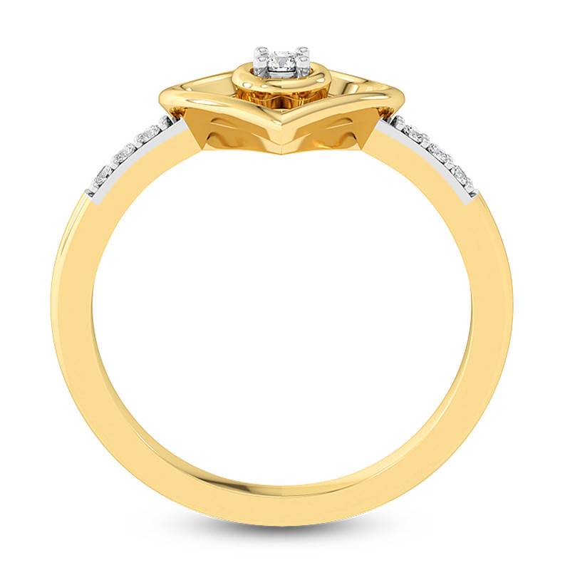 Kisna 14K Yellow Si Diamond Gold Rings For Women | Just Heart