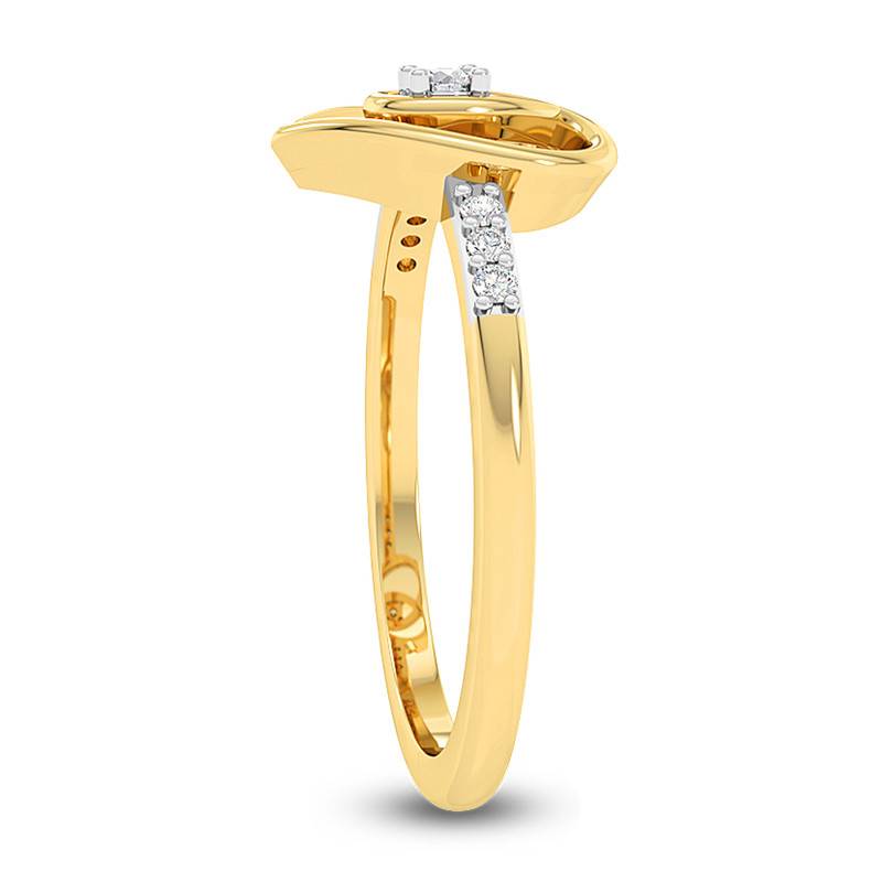 Kisna 14K Yellow Si Diamond Gold Rings For Women | Just Heart