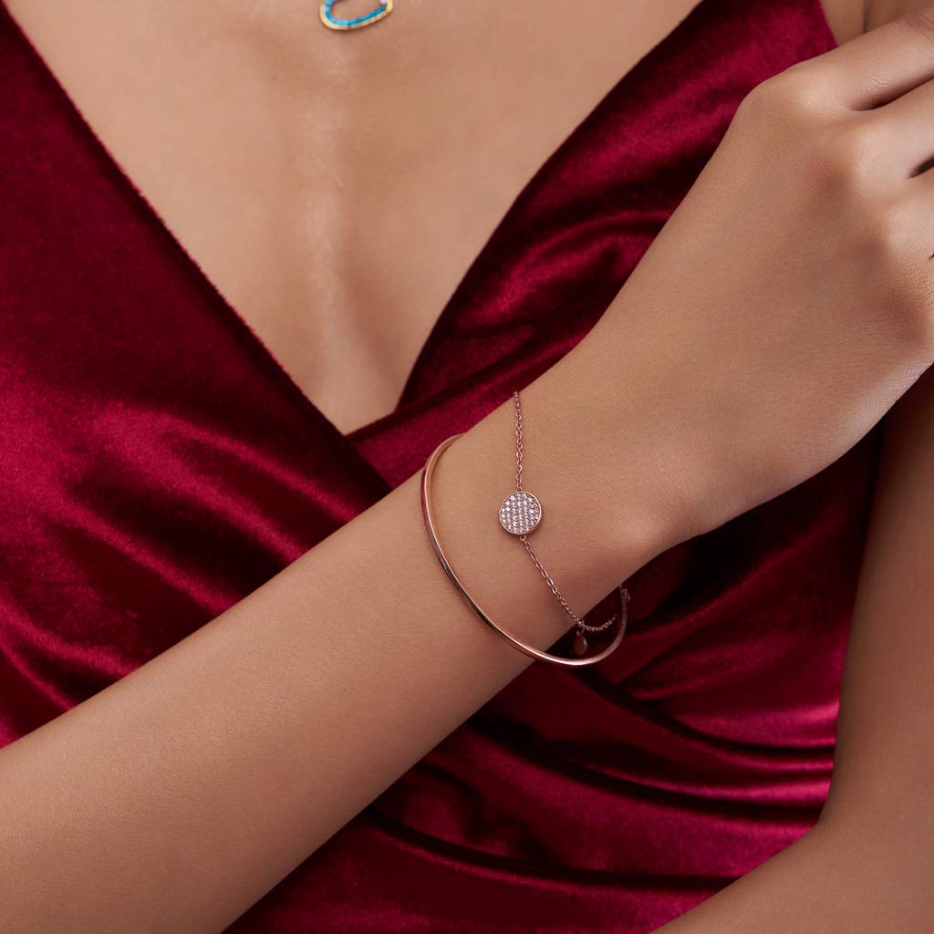 Unique Style Bangle Bracelet : KBB0001-Rosegold