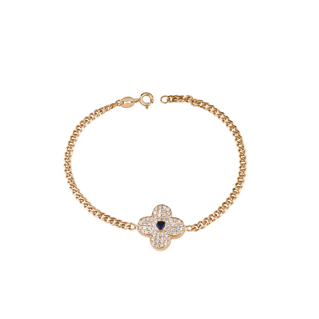 Shimmering Clover Bracelet : KBC0001-Rosegold