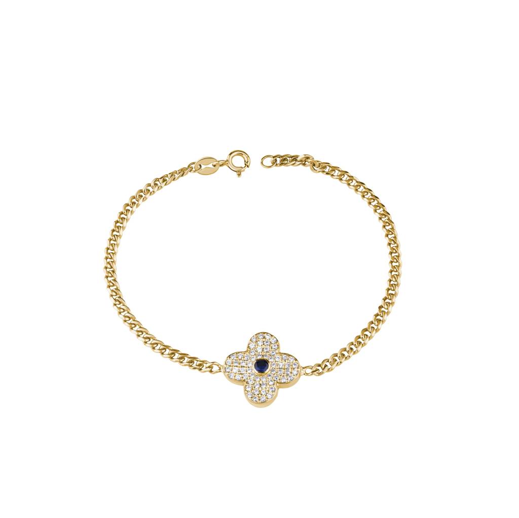 Shimmering Clover Bracelet : KBC0001-Yellow