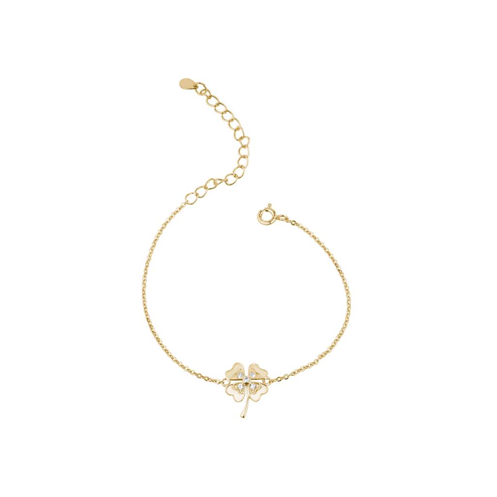 Heart Style Flower Charm Bracelet : KBC0011-Yellow