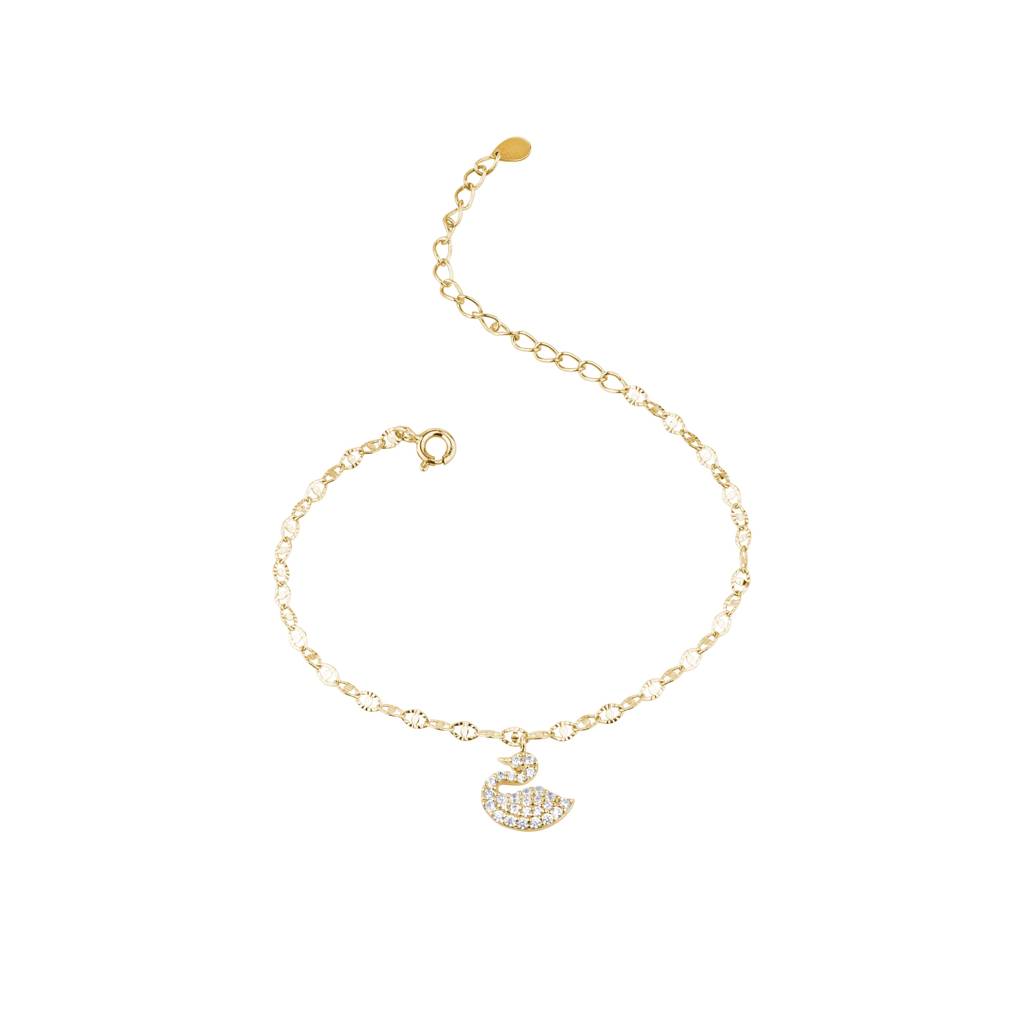Charming Pave Set Duck Bracelet : KBC0019-Yellow