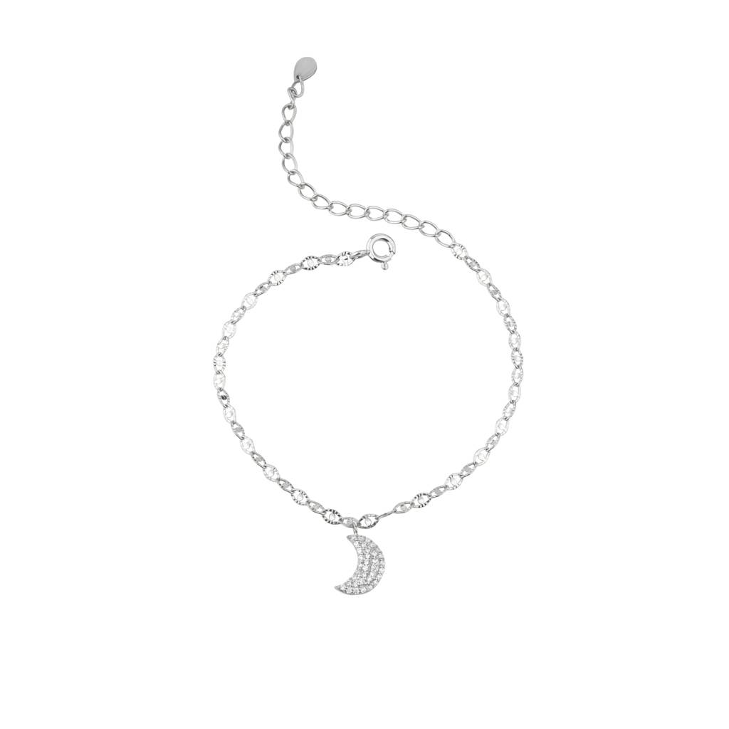 Moon Fancy Charm Bracelet : KBC0020-Silver