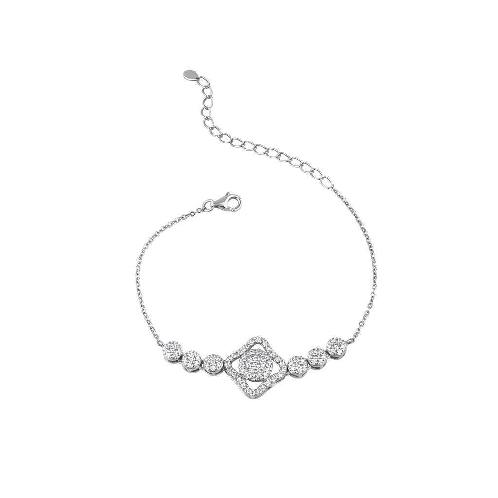 Celestial Sparkle Diamond Bracelet : KBC0021-Silver