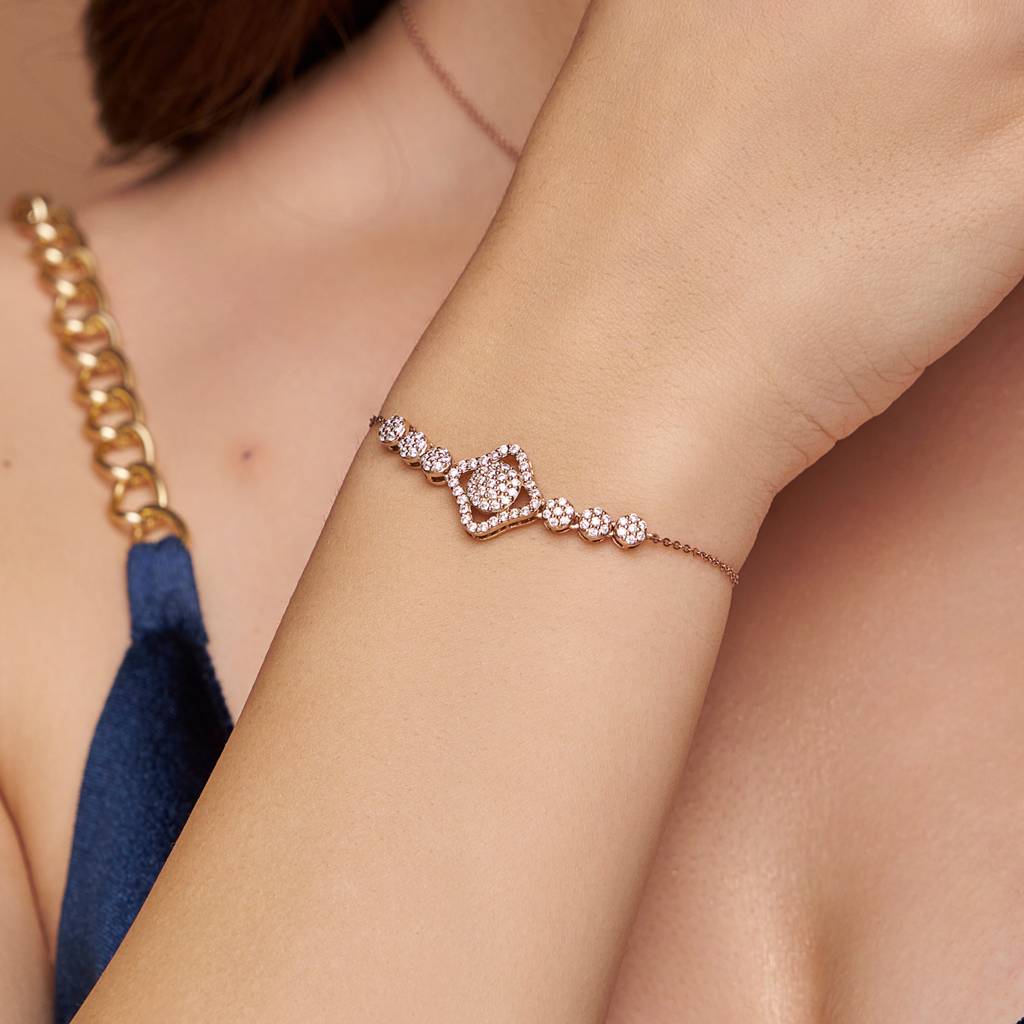 Celestial Sparkle Diamond Bracelet : KBC0021-Silver