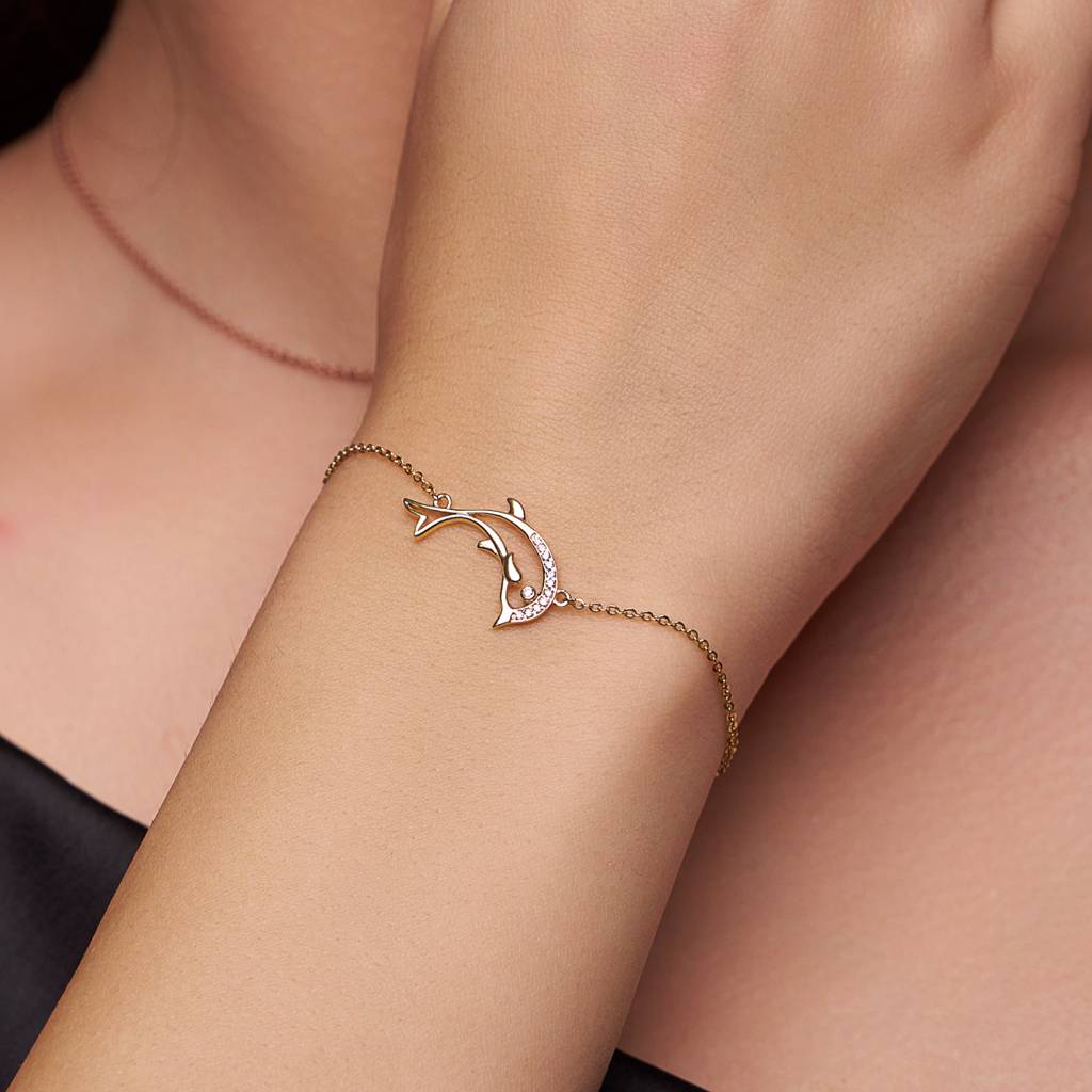 Dolphin Charm Bracelet : KBC0029-Yellow