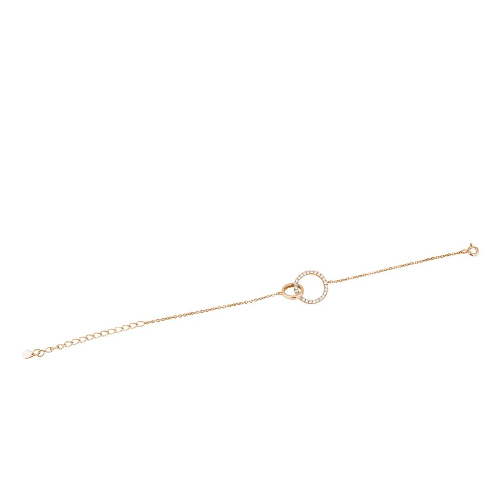 Interlocking Circle Bracelet : KBC0035-Rosegold