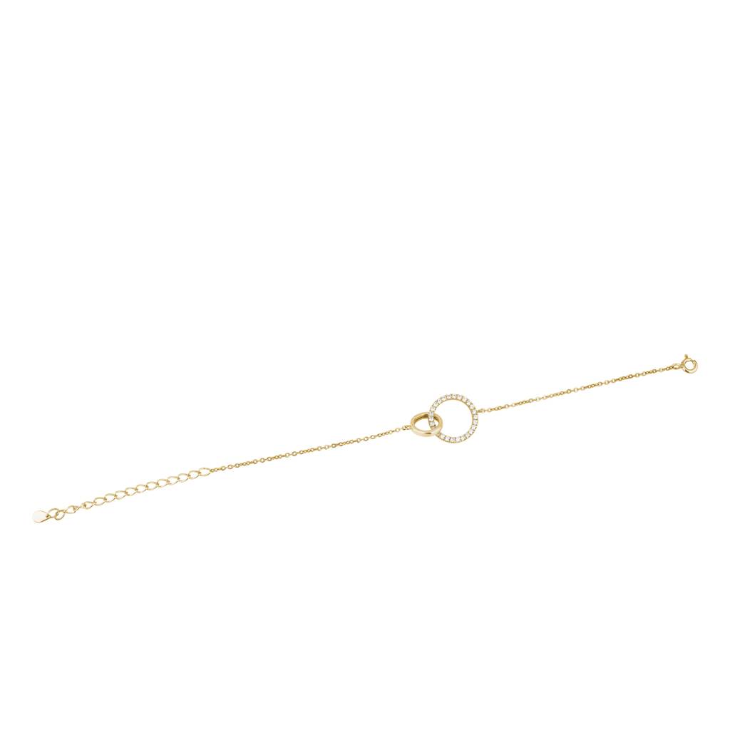 Interlocking Circle Bracelet : KBC0035-Yellow