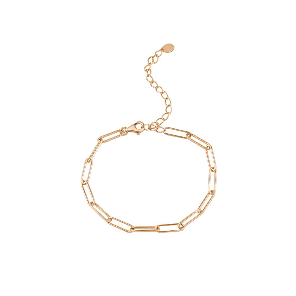 Minimalist Paper Clip Bracelet : KBCL0002-Rosegold