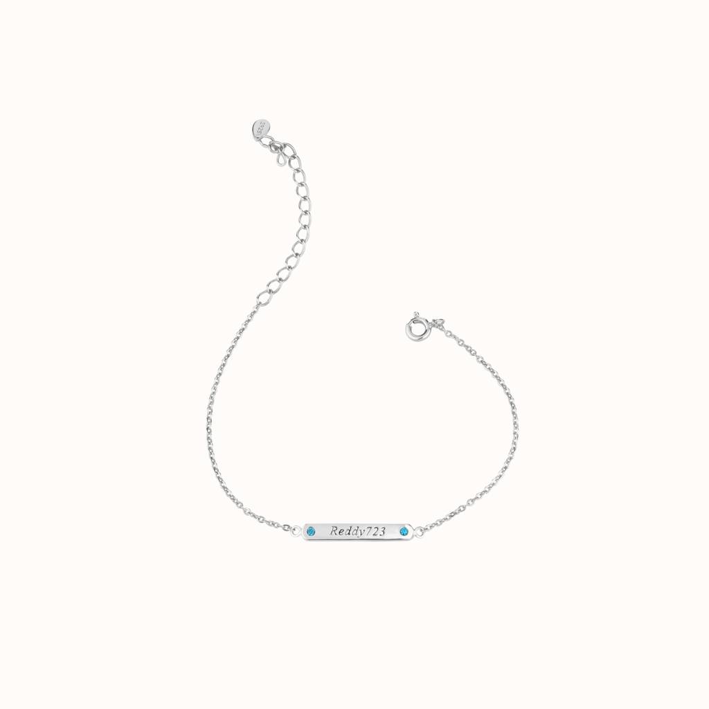 Engraved Name Bracelet : KBN0002-Silver