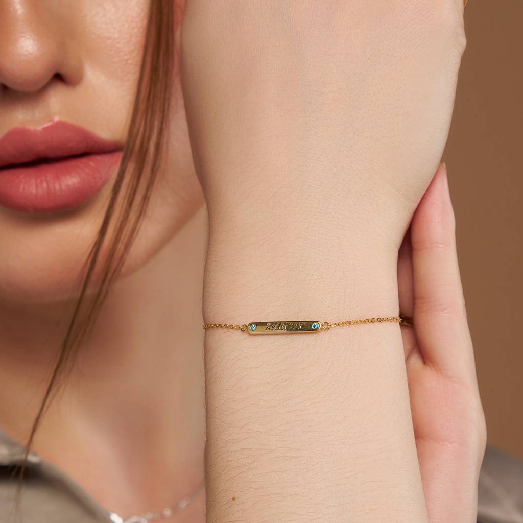 Engraved Name Bracelet : KBN0002-Yellow