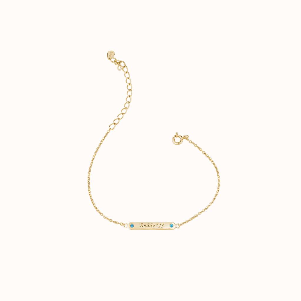 Engraved Name Bracelet : KBN0002-Yellow