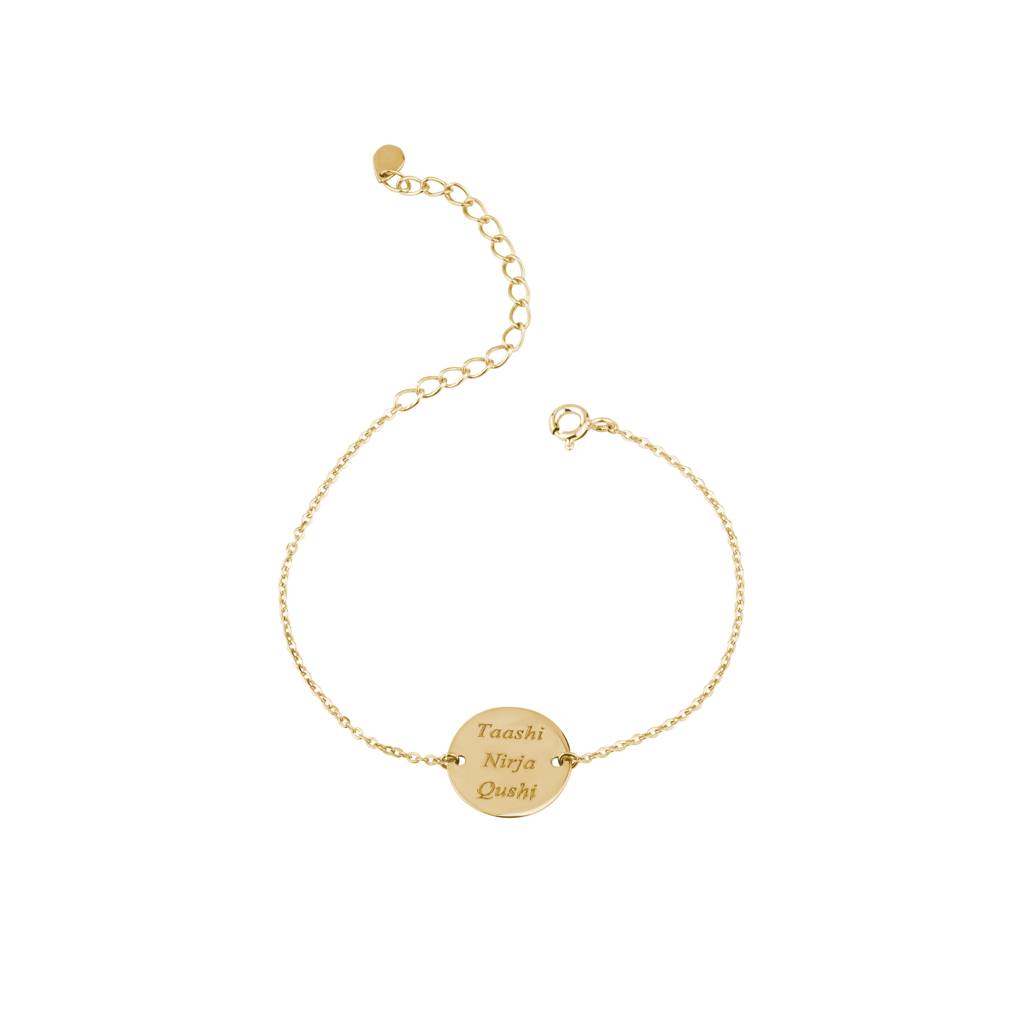 Custom Name Plate Bracelet : KBN0006-Yellow