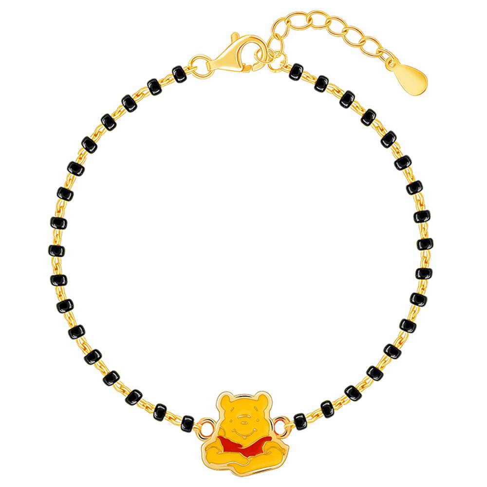 925 Silver Golden Winnie The Pooh Bracelet Rakhi(2 - 8 Years)| Raksha Bandhan Rakhi For Kids : KBR011_28