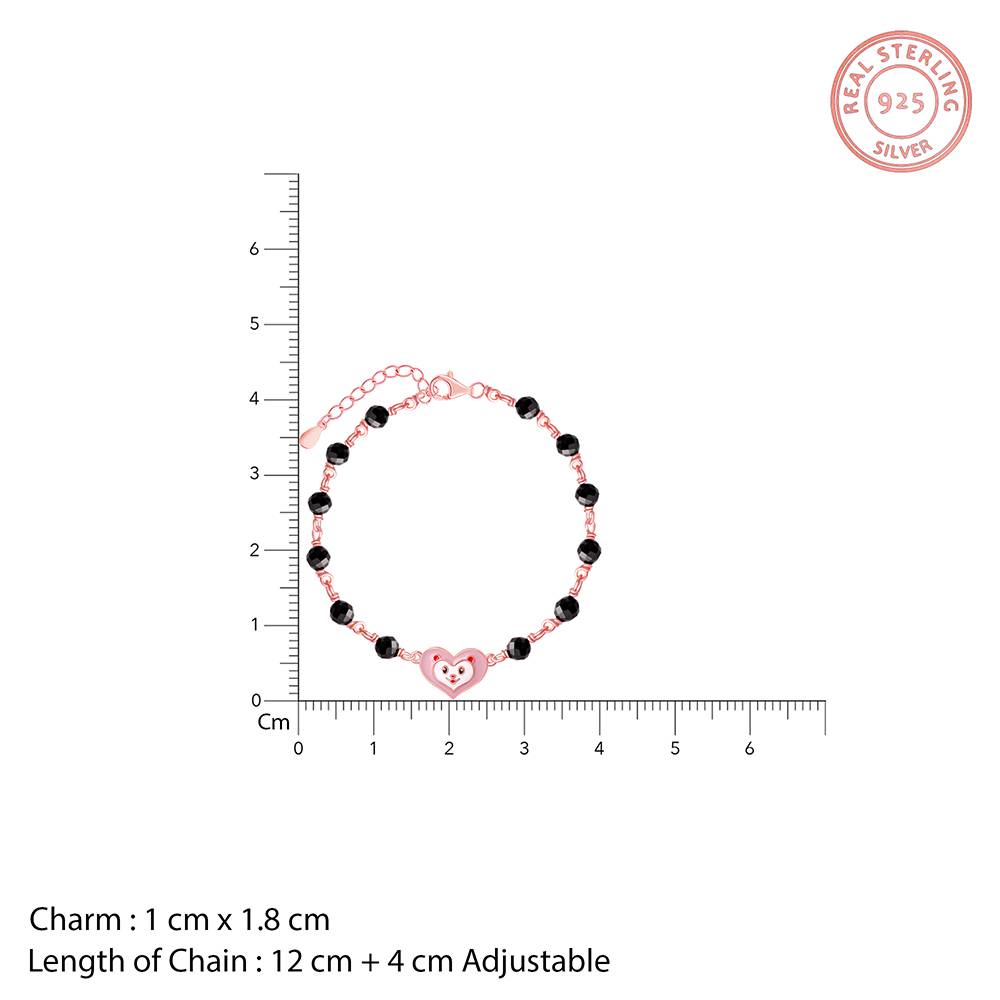 Rose Gold Nazariya Boo Kids Bracelet (0 - 2Years), Adjustable : KBR029