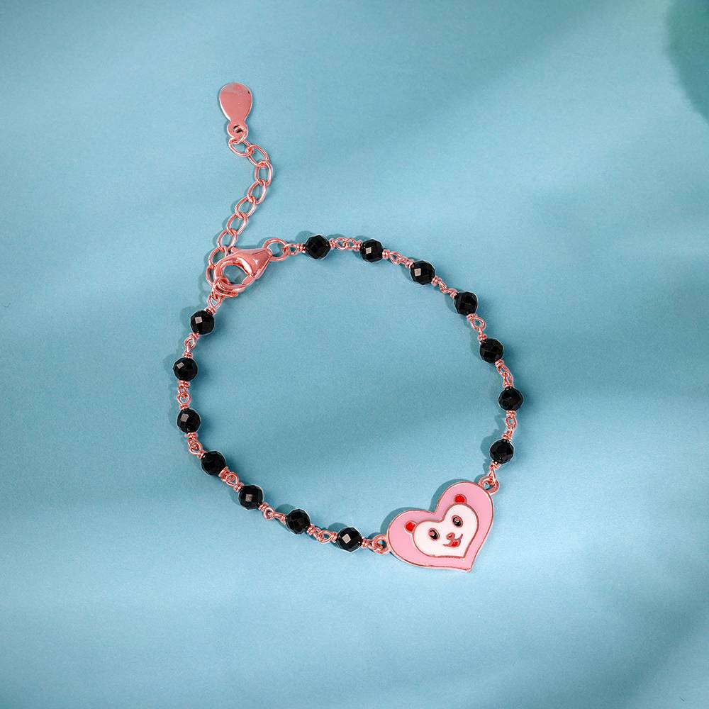 Rose Gold Nazariya Boo Kids Bracelet (2 - 8 Years), Adjustable : KBR028
