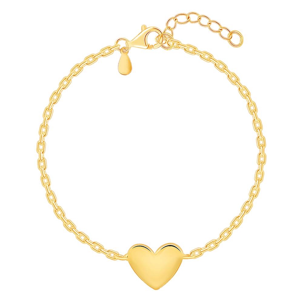 Giva 925 Silver Golden Heartbeat Kids Bracelet (2 - 8 Years), Adjustable | Gifts For Kids| With Certificate Of Authen : KBR033