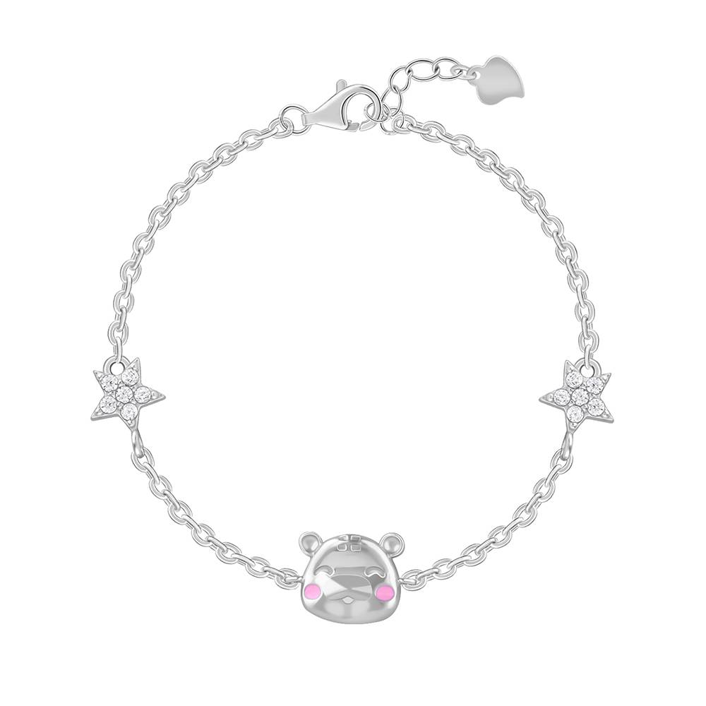 Giva 925 Silver Kitten Charm Kids Bracelet (0 - 2 Years), Adjustable | Gifts For Kids| With Certificate Of Authentici : KBR052