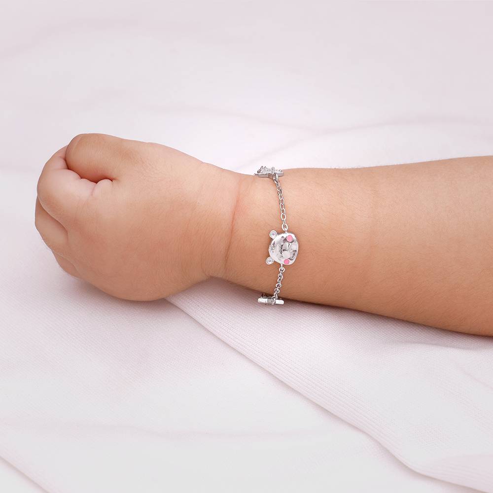 Giva 925 Silver Kitten Charm Kids Bracelet (0 - 2 Years), Adjustable | Gifts For Kids| With Certificate Of Authentici : KBR052