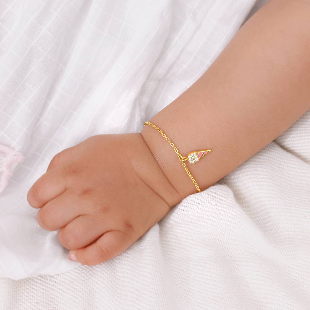 Golden Lil’ Scoop Kids Bracelet (0 - 2 Years), Adjustable : KBR063