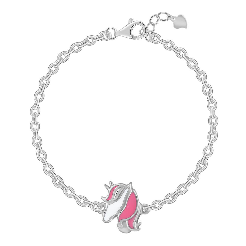 Giva 925 Silver Enchanting Unicorn Kids Bracelet (0 - 2 Years), Adjustable | Gifts For Kids| With Certificate Of Auth : KBR064