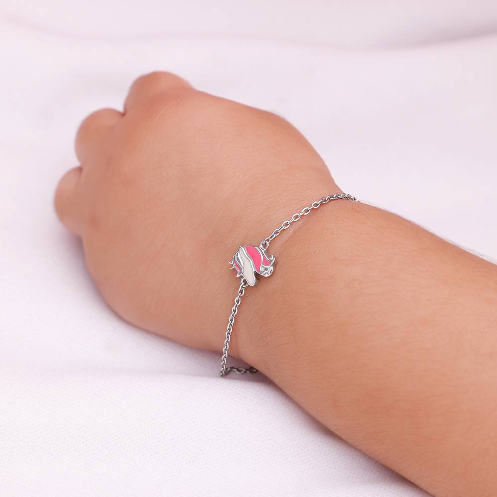 Giva 925 Silver Enchanting Unicorn Kids Bracelet (0 - 2 Years), Adjustable | Gifts For Kids| With Certificate Of Auth : KBR064