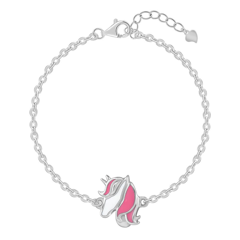 Giva 925 Silver Enchanting Unicorn Kids Bracelet (2 - 8 Years), Adjustable | Gifts For Kids| With Certificate Of Auth : KBR065