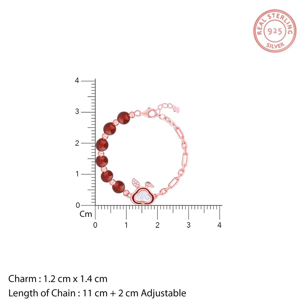 Giva 925 Silver Rose Gold Bunny Kids Bracelet : KBR068