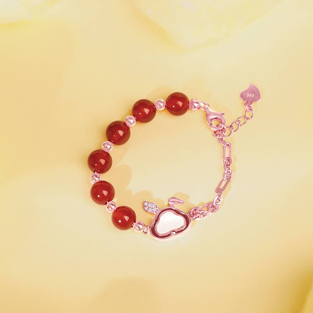 Giva 925 Silver Rose Gold Bunny Kids Bracelet : KBR068