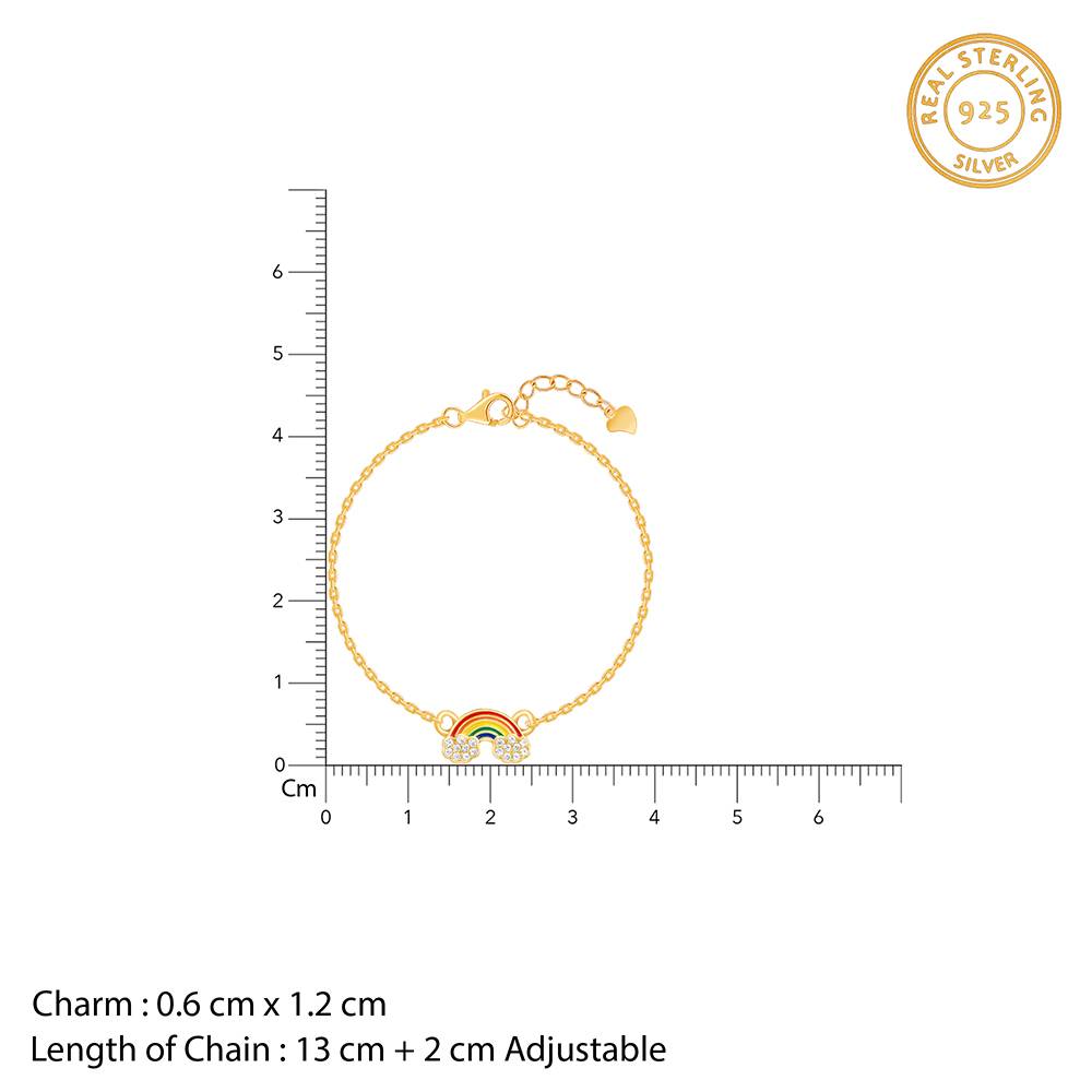 Golden Rainbow Kids Bracelet (2 - 8 Years), Adjustable : KBR071