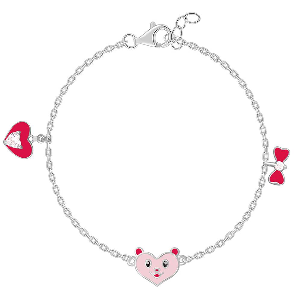 925 Silver Love You Boo Kids Bracelet (0-2 Years), Adjustable |Bracelet For Kids : KBR078