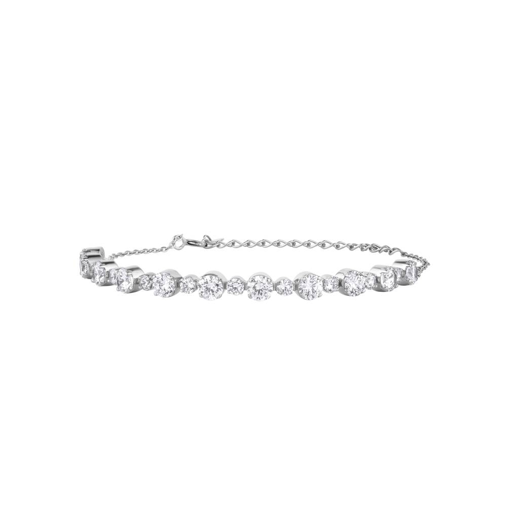 Luxury Silver Tennis Bracelet : KBT0001-Silver