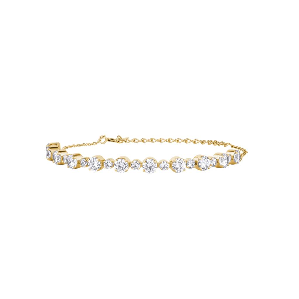 Luxury Silver Tennis Bracelet : KBT0001-Yellow