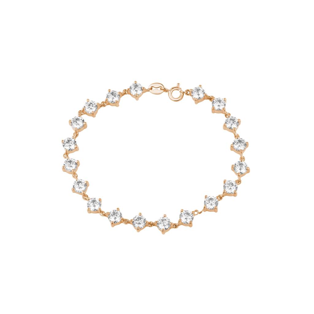 Round Diamond Tennis Bracelet : KBT0002-Rosegold